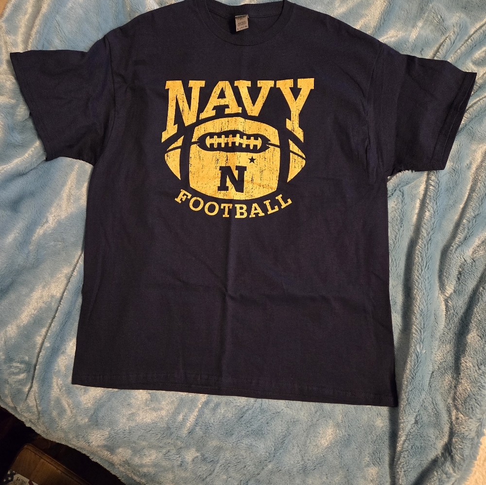 Gildan Men's XL Navy Football T-Shirt